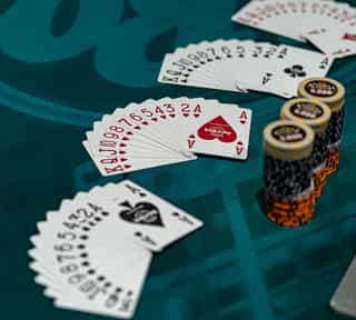 poker cards and chips