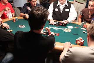 a poker player who pushed chips